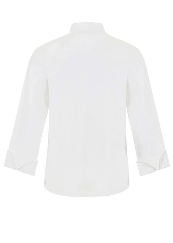 ChefsCraft Mens Black Chefs Tunic with Concealed Front ls 220g 2Xs