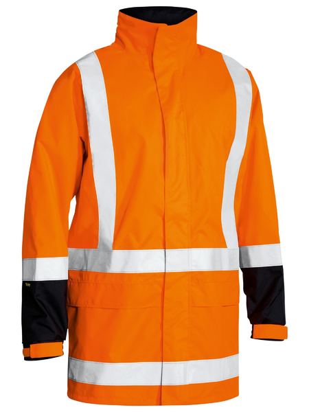 Jacket Bisley Hi Vis Taped Rain Shell 300D Orange L