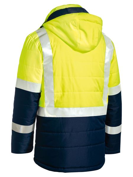 Hooded Puffer Bisley Puffer Jacket Jacket Bisley Hi Vis BM-Taped
