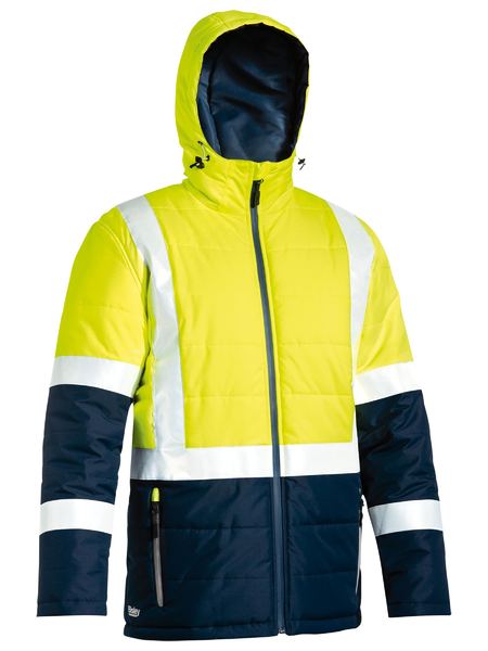 Jacket Bisley Hi Vis BM-Taped Puffer Hood BJ6929HT