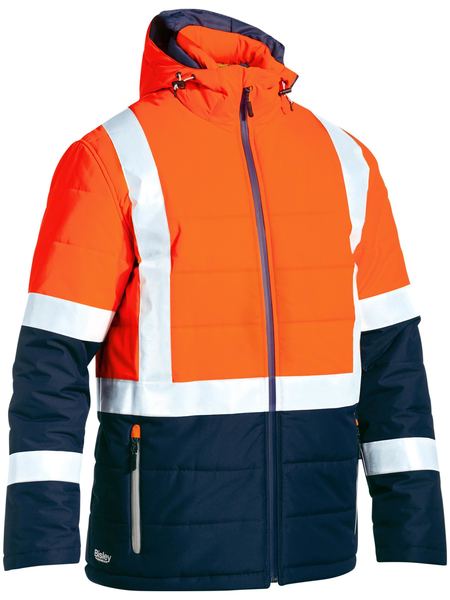 Jacket Bisley Hi Vis BM-Taped Puffer Hood BJ6929HT