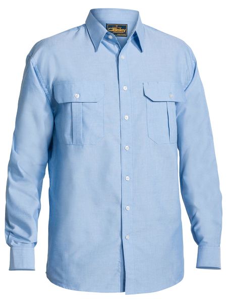 Shirt Bisley Oxford Poly/Cotton 135g Blue 5XL