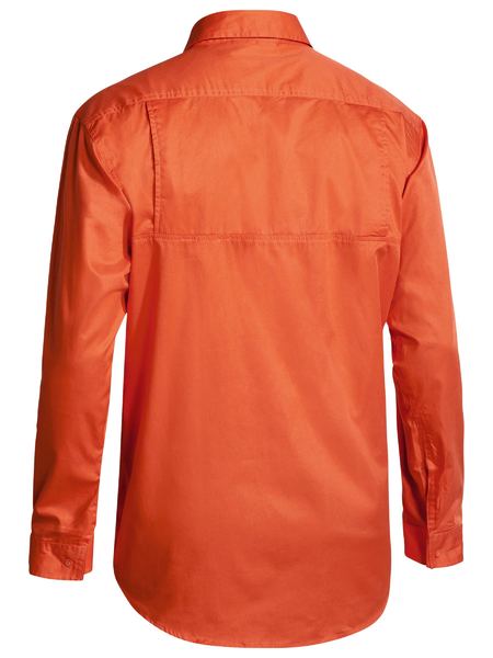 Shirt Bisley Hi Vis Vented Drill 155g Orange 3XL