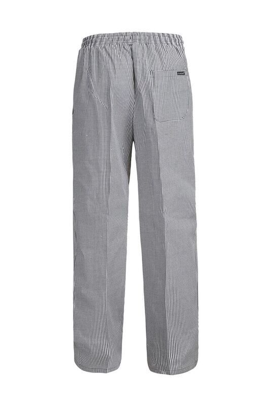 ChefsCraft Mens Black/White Check LW Chefs Pants 195g