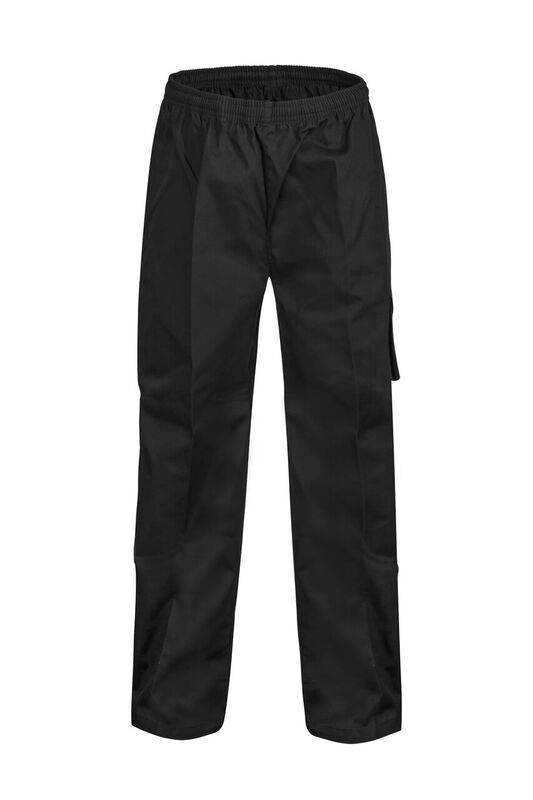 Chefscraft Mens Black Cargo Chefs Pants 220g M