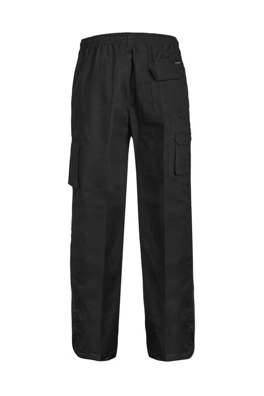 Chefscraft Mens Black Cargo Chefs Pants 220g M