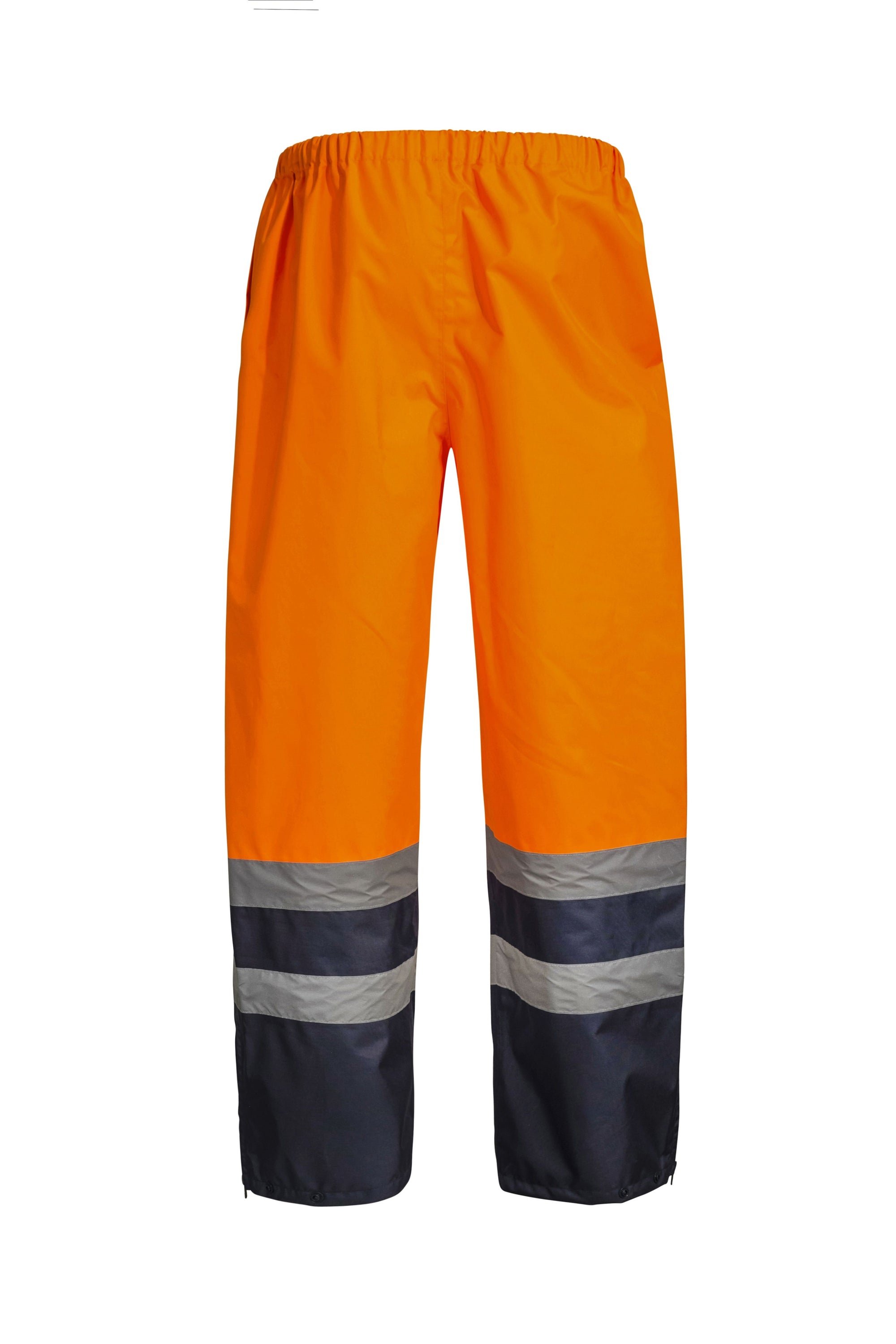 WorkCraft Mens bm-Taped Rain Pants 300D Orange/Navy M