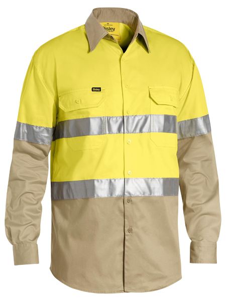 Shirt Bisley Hi Vis Taped Vented Drill 155g BS6696T