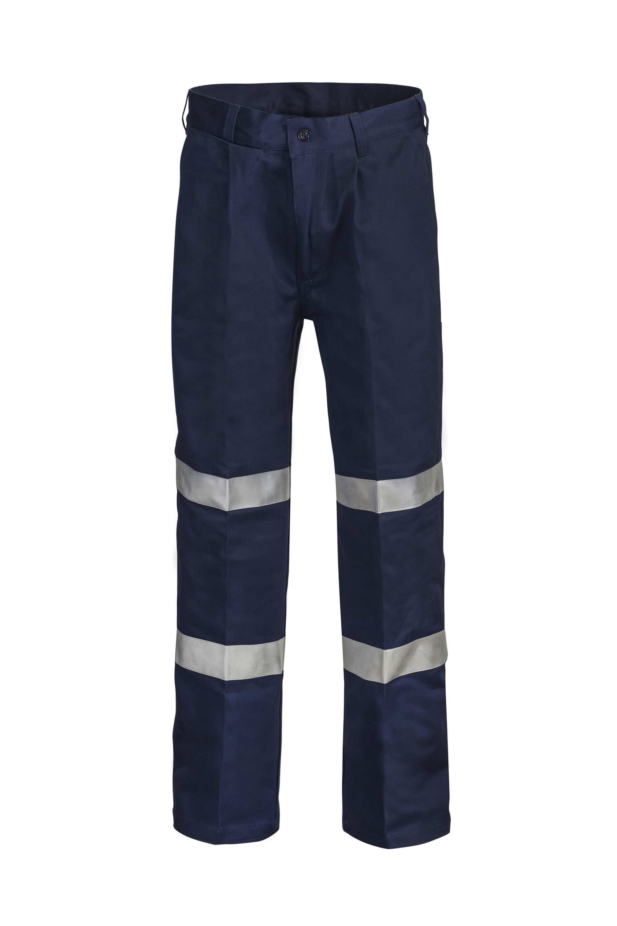 WorkCraft Mens Classic Fit Single Pleat Cotton Drill Pants 310g WP4006