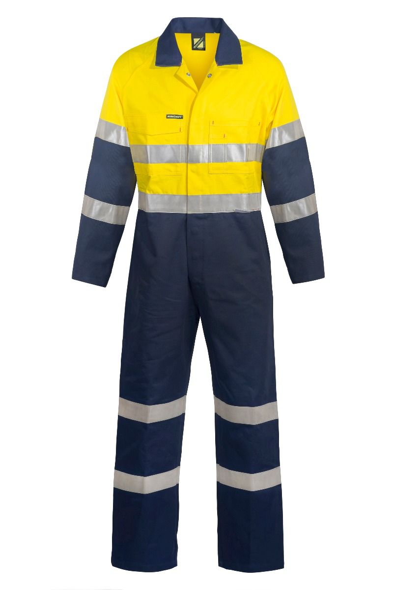 WorkCraft Mens Taped Industrial Drill Coveralls 310g WC3056