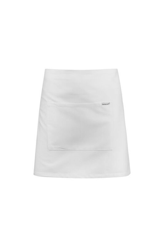 ChefsCraft Black 1/4 Length Apron with Pocket 220g 83x42cm