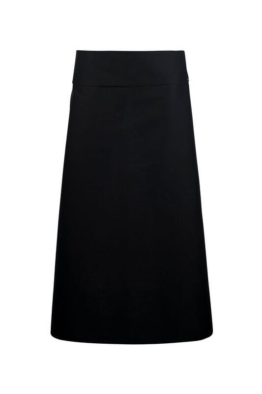 ChefsCraft Black Continental Apron with Fold Over 220g 90x95cm
