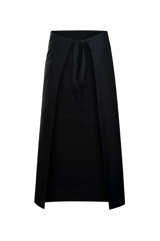 ChefsCraft Black Continental Apron with Fold Over 220g 90x95cm