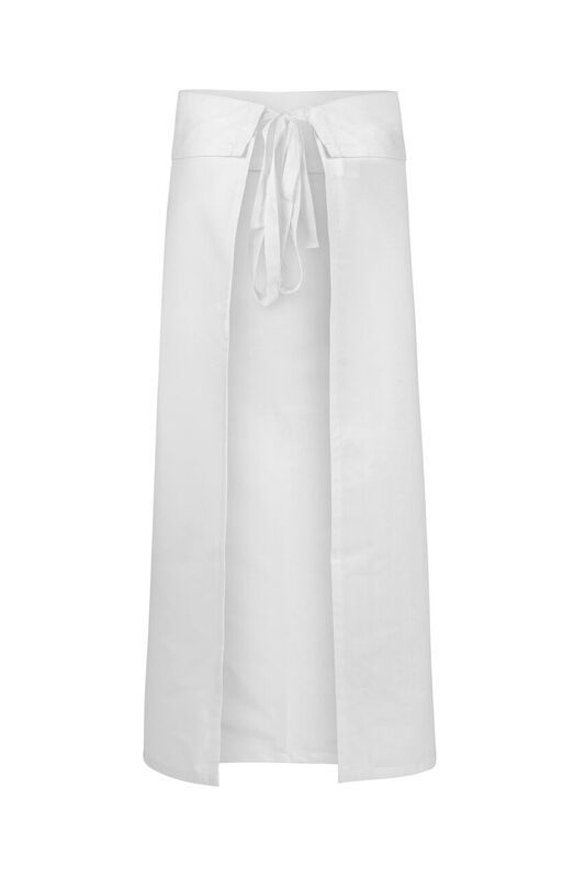ChefsCraft Black Continental Apron with Fold Over 220g 90x95cm