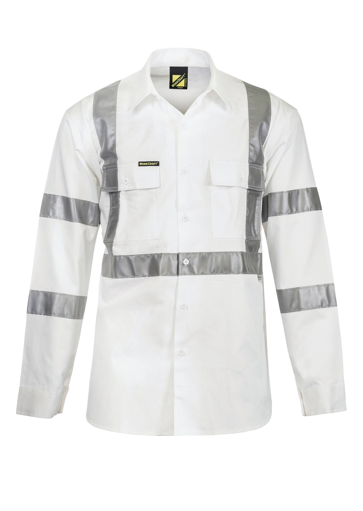 WorkCraft Mens X-Taped Drill Shirt LS 190g WS3222