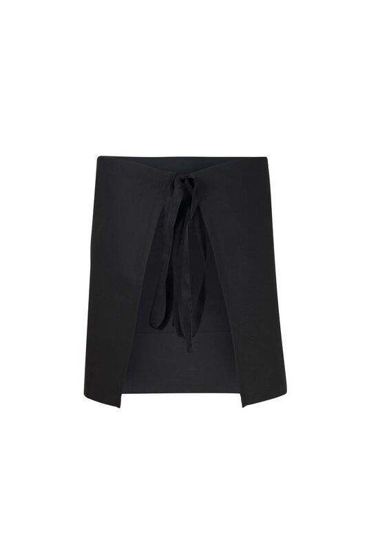 ChefsCraft Black 1/4 Length Apron with Pocket 220g 83x42cm