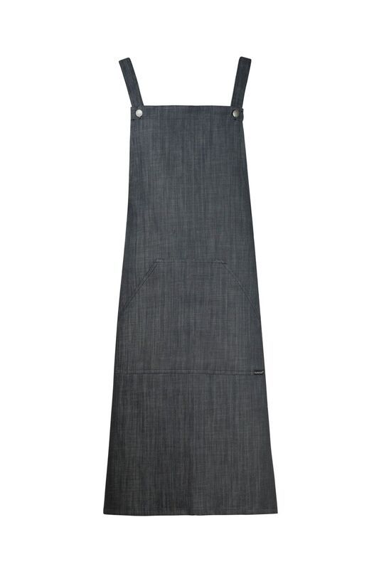 ChefsCraft Charcoal Denim Full Bib Apron 355g 78x92cm