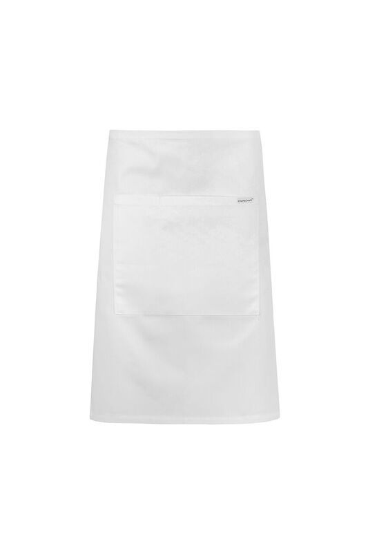 ChefsCraft Black 1/2 Length Apron with Pocket 220g 90x60cm
