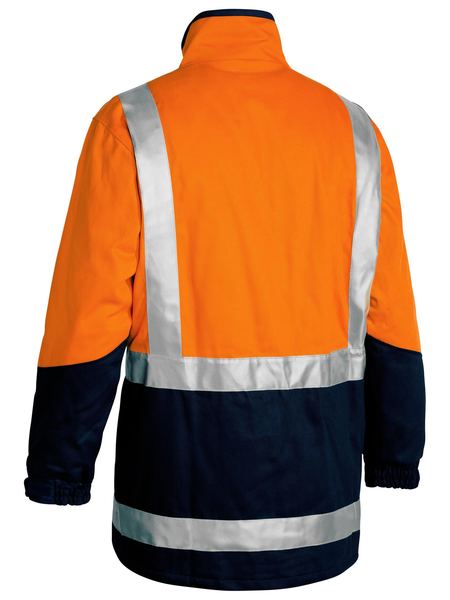 Jacket Bisley Hi Vis Taped Drill 3-in-1 310g Yellow/Navy 2XL