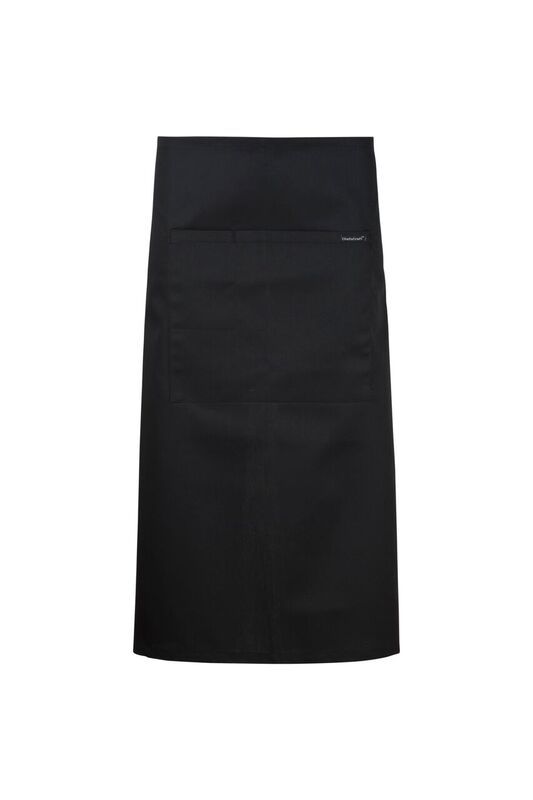 ChefsCraft Black 3/4 Length Apron with Pocket 220g 90x75cm