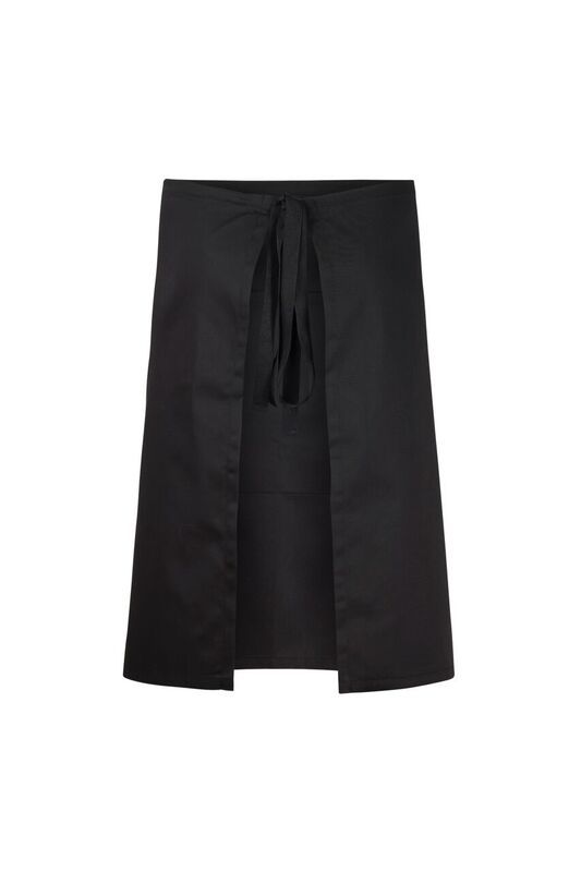 ChefsCraft Black 1/2 Length Apron with Pocket 220g 90x60cm