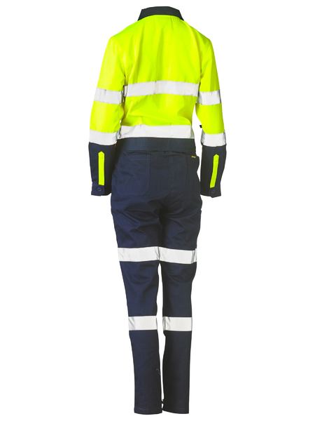 Coverall Bisley Womens Hi Vis Taped Drill 240g BCL6066T