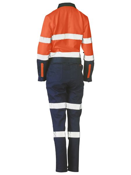 Coverall Bisley Womens Hi Vis Taped Drill 240g BCL6066T