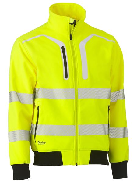 Jacket Bisley Hi Vis BM-Taped Soft Shell Bomber 300g BJ6979T