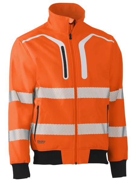 Jacket Bisley Hi Vis BM-Taped Soft Shell Bomber 300g BJ6979T