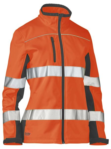 Jacket Bisley Womens Hi Vis BM-Taped Soft Shell 310g BJL6059T
