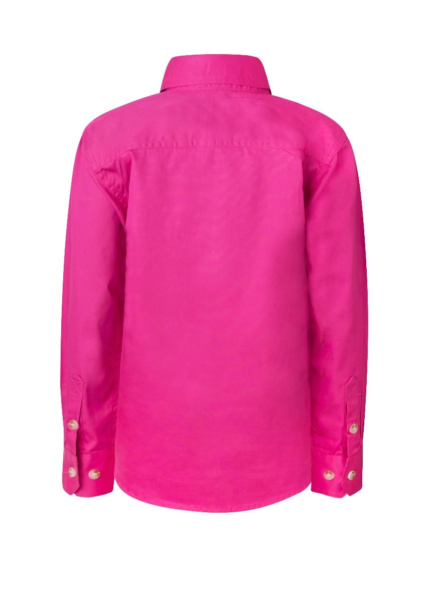 WorkCraft Kids Closed Drill Shirt LS 155g WSK131