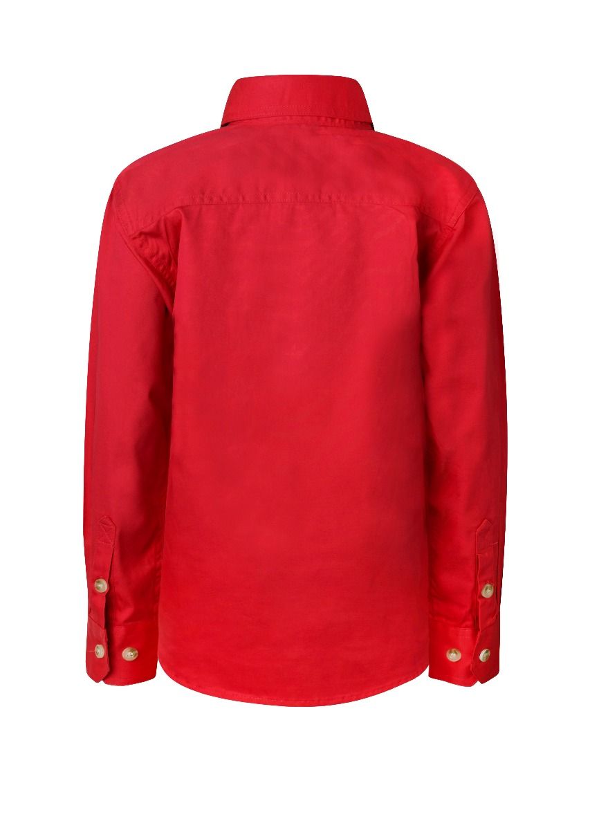 WorkCraft Kids Closed Drill Shirt LS 155g WSK131