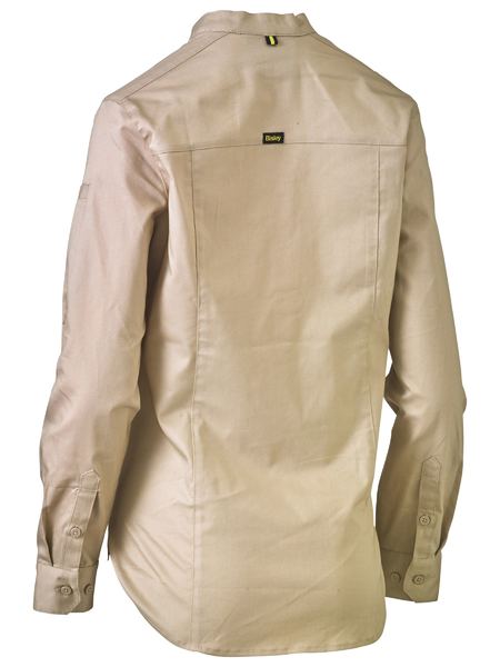 Shirt Bisley Womens Stretch V-Neck Closed 155g BLC6063