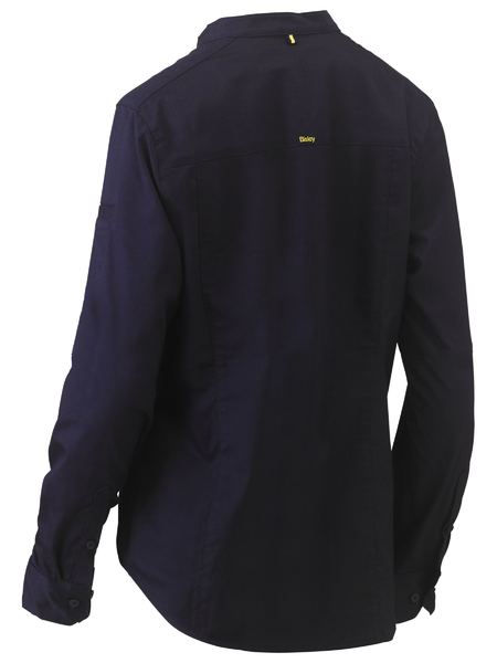 Shirt Bisley Womens Stretch V-Neck Closed 155g BLC6063
