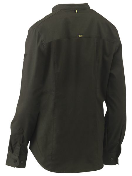 Shirt Bisley Womens Stretch V-Neck Closed 155g BLC6063