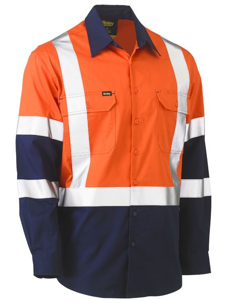 Shirt Bisley Hi Vis X-Taped Vented Drill 155g BS6696XT
