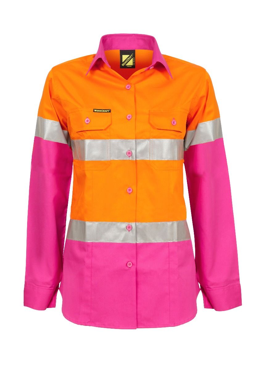 WorkCraft Womens Taped Vented Drill Shirt LS 155g WSL501