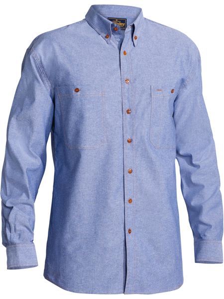 Shirt Bisley Chambray Blue 150g B76407