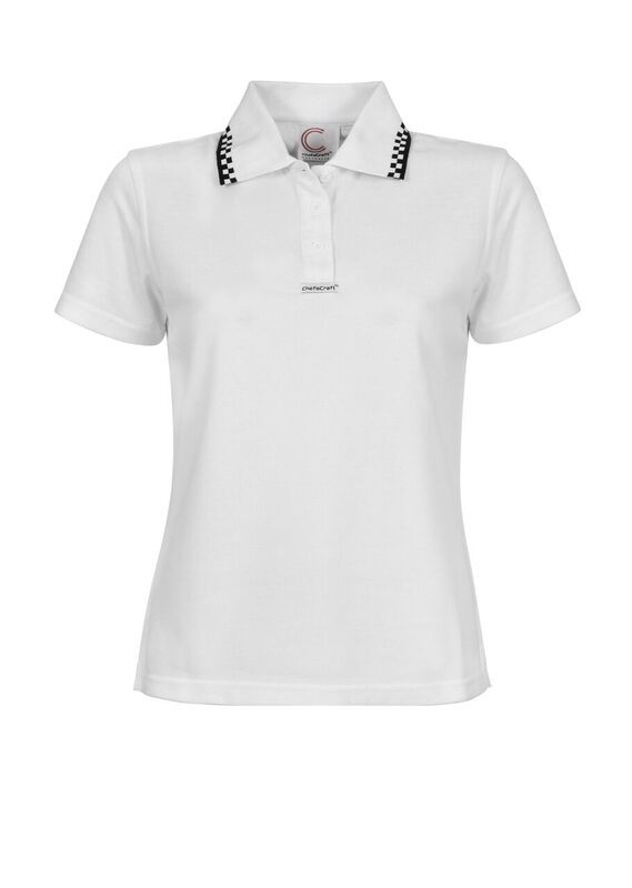 ChefsCraft Womens White Hospitality Polo ss 220g 10