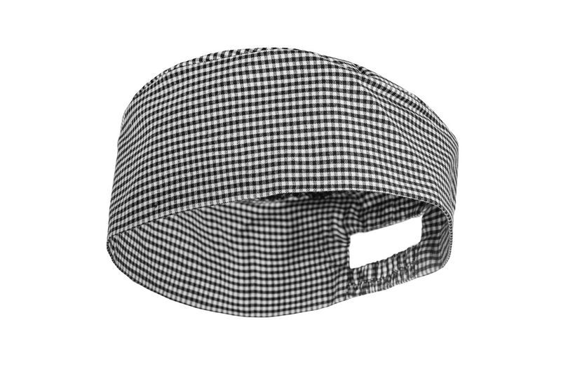 ChefsCraft Black/White Check Chefs Cap 195g S