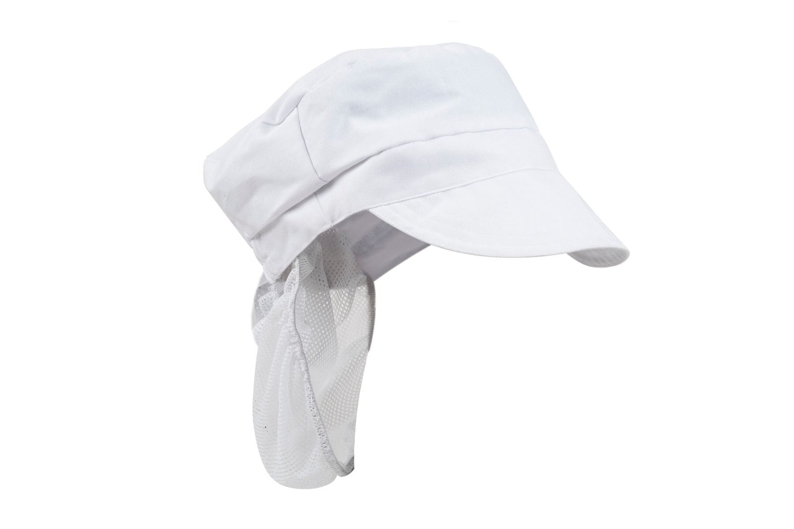 ChefsCraft White Food Industry Peak Cap with Hair Net 220g L