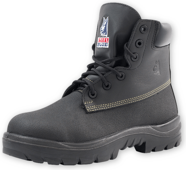 Steel Blue Mens Warragul Tech Tuff LU Boots Steel Nitrile