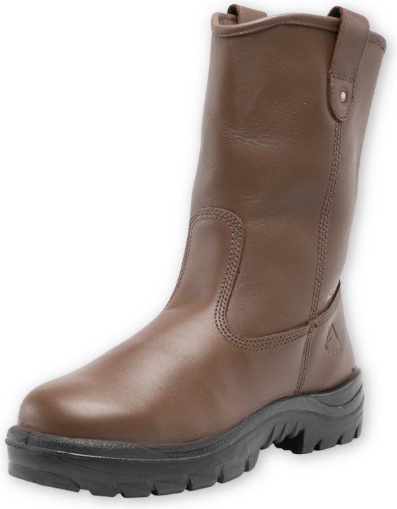 Steel Blue Mens Heeler Pull On Boots Steel Nitrile Safe1