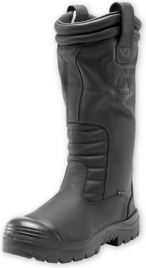 Steel Blue Mens Mackay Pull On Mining Boots Steel Met Bump PR Met Nitrile