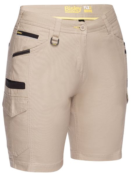 Shorts Bisley Womens F&amp;M Cargo 280g BSHL1044