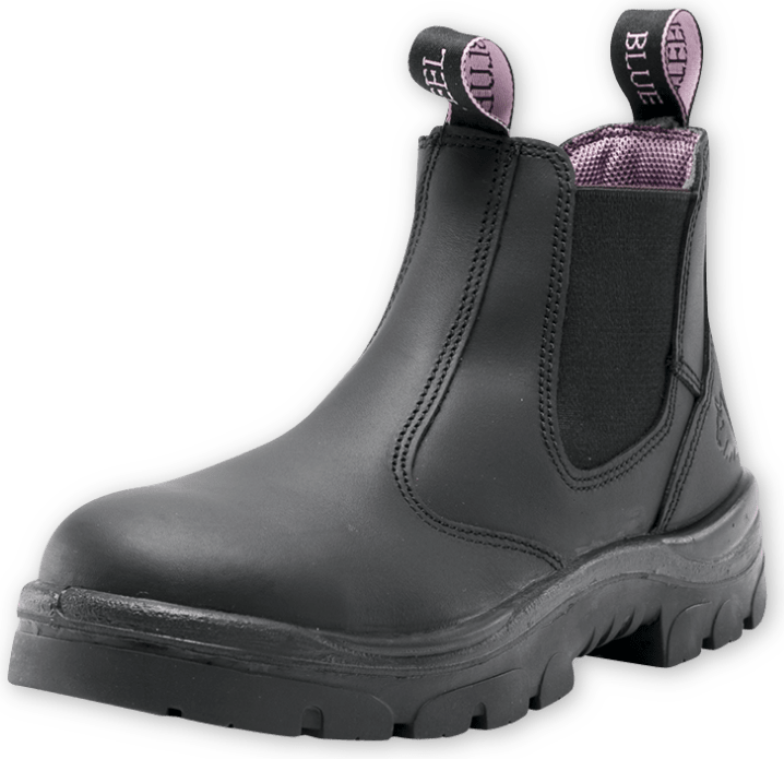 Steel Blue Womens Hobart ES Boots Steel TPU