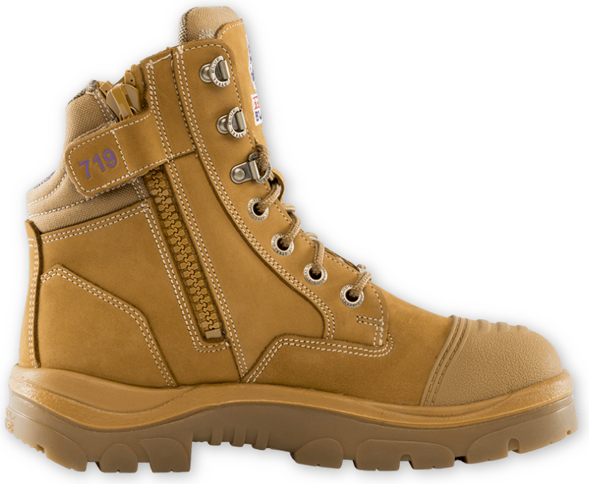 Steel Blue Womens Southern Cross Zip Boots Steel Bump TPU