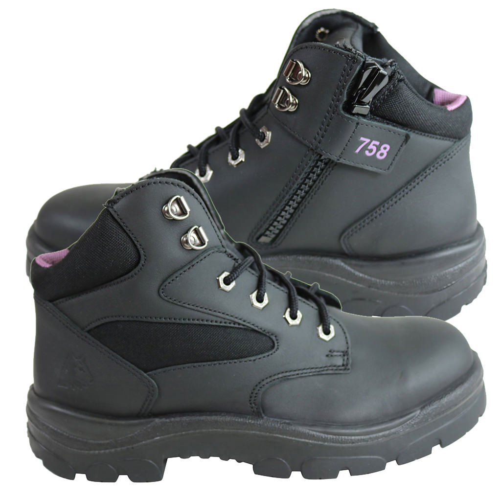 Steel Blue Parkes Zip Ladies TPU Work Boots, Steel Toe