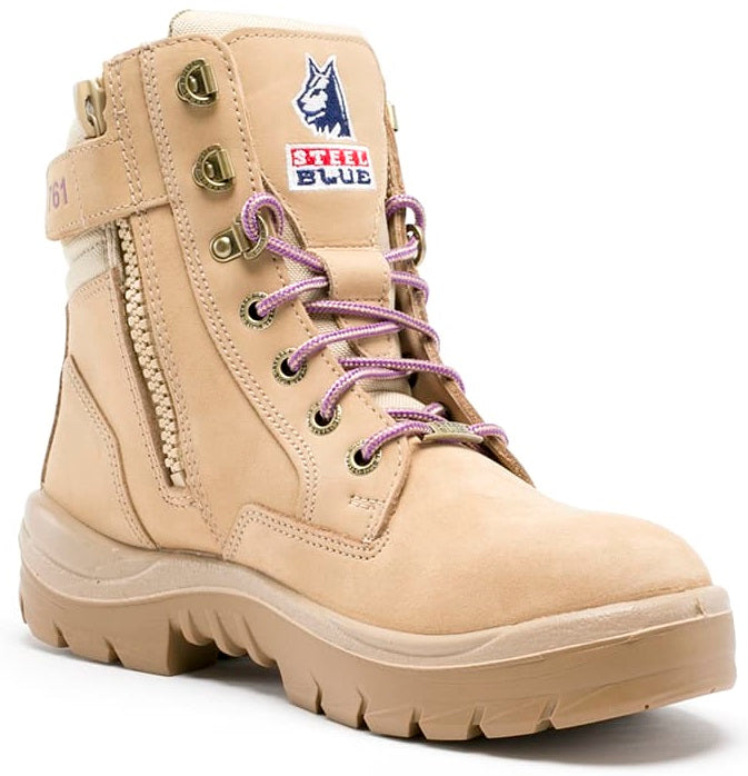 Steel Blue Womens Southern Cross Zip Boots Steel Nitrile