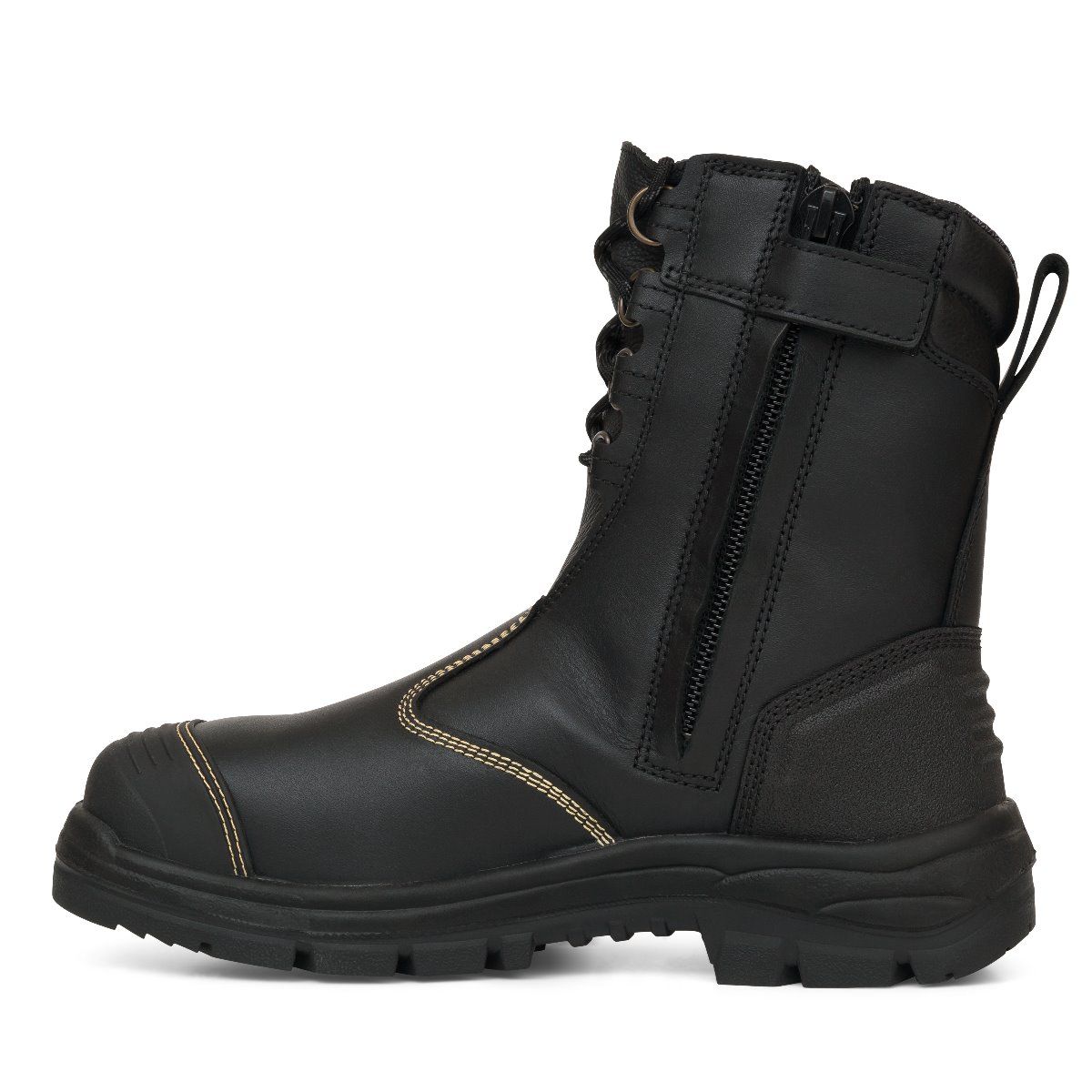 Oliver Mens 55 380 200mm Zip at Boots Steel Bump Nitrile Black 10